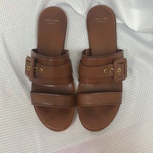 Cole Haan Brown Leather Sandals